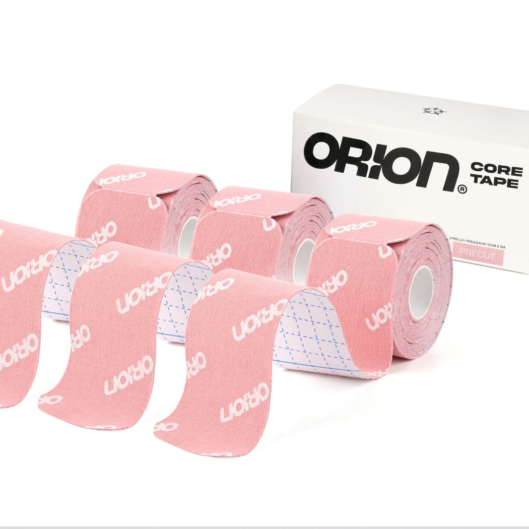 Finger tape precut ORION Athletics CORE Tape Octobre Rose rouleaux