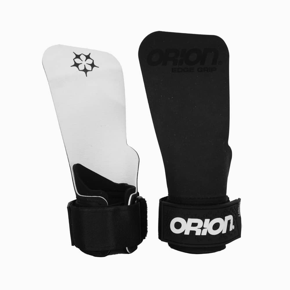 Maniques CrossFit ORION Athletics EDGE Grip noire et blanche