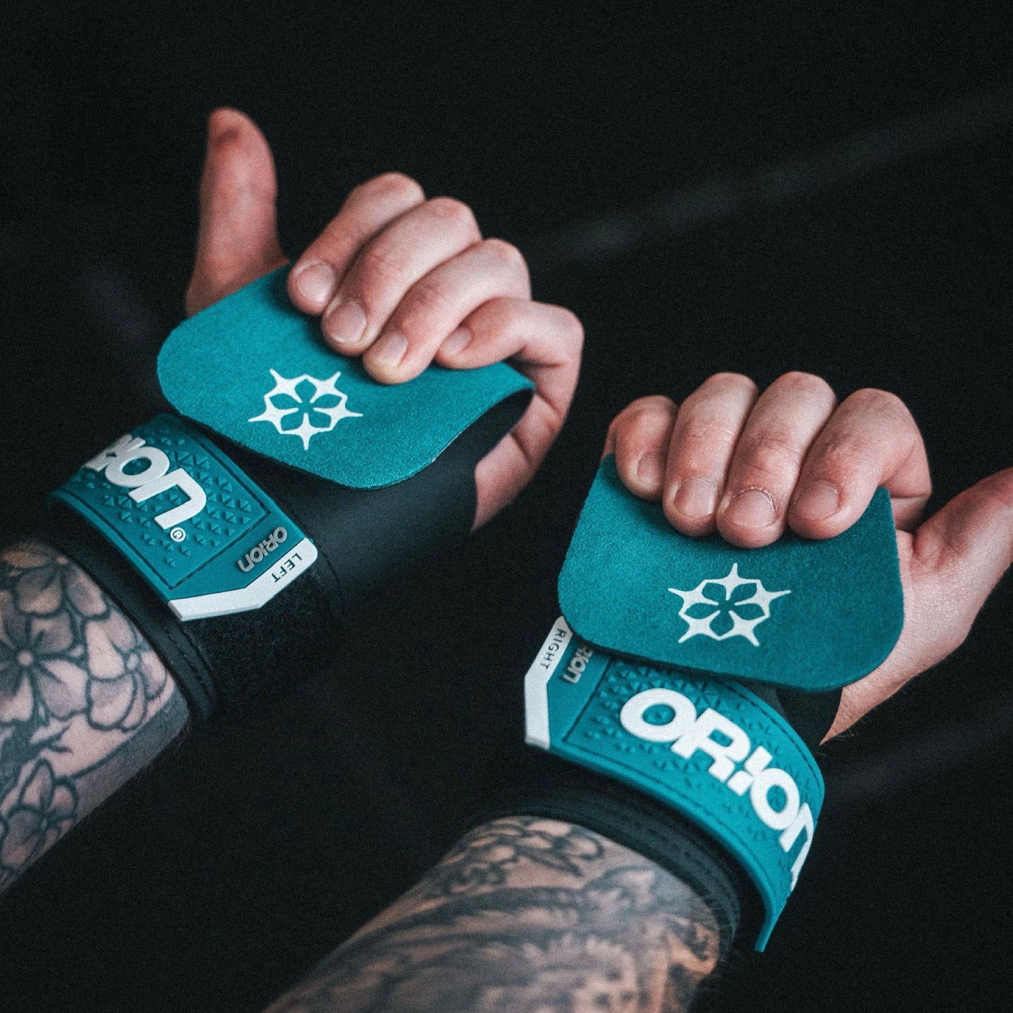 Maniques CrossFit ORION Athletics EDGE Grip turquoise protection