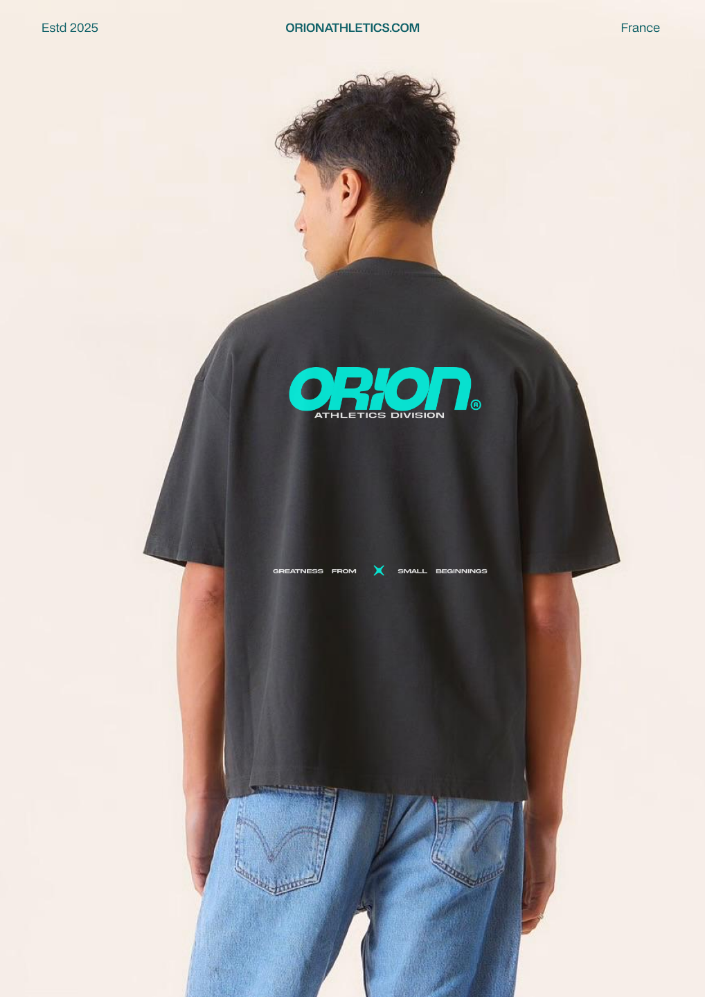 T-shirt CrossFit ORION Athletics noir turquoise