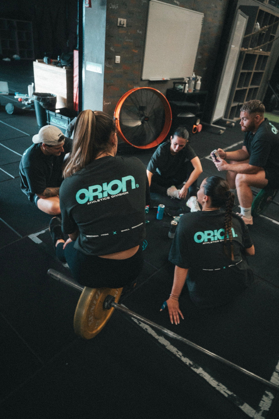 T-shirt CrossFit ORION Athletics Division noir turquoise équipe athlètes